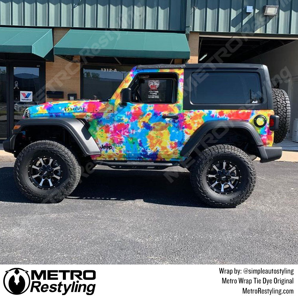 Tie Dye Jeep Wrapped