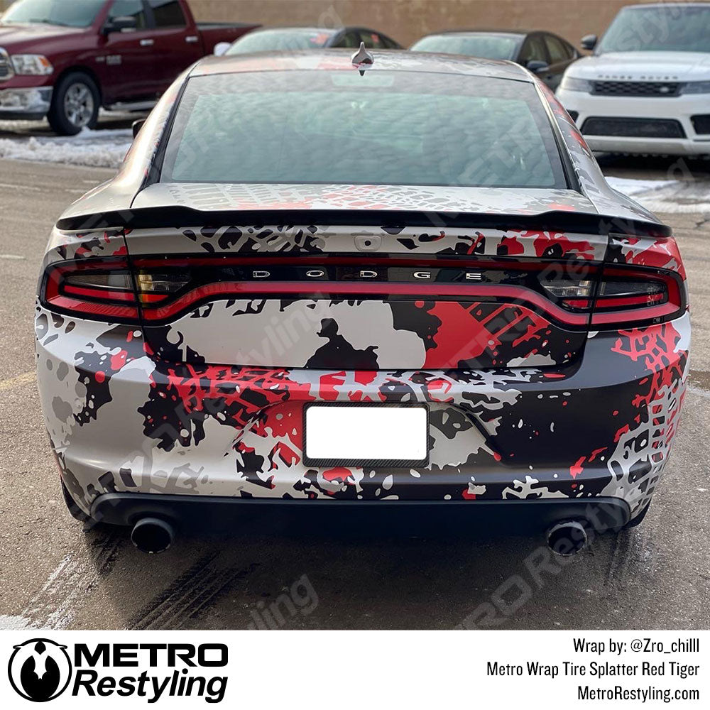 Red Dodge Camo Wrap