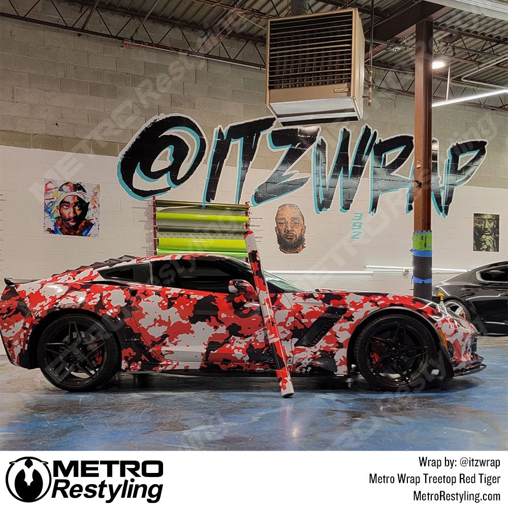 Red Tiger Vinyl Wrap