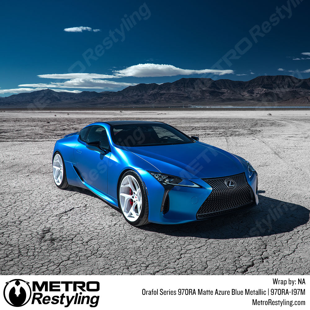 Azure Blue Metallic Vinyl Wrap