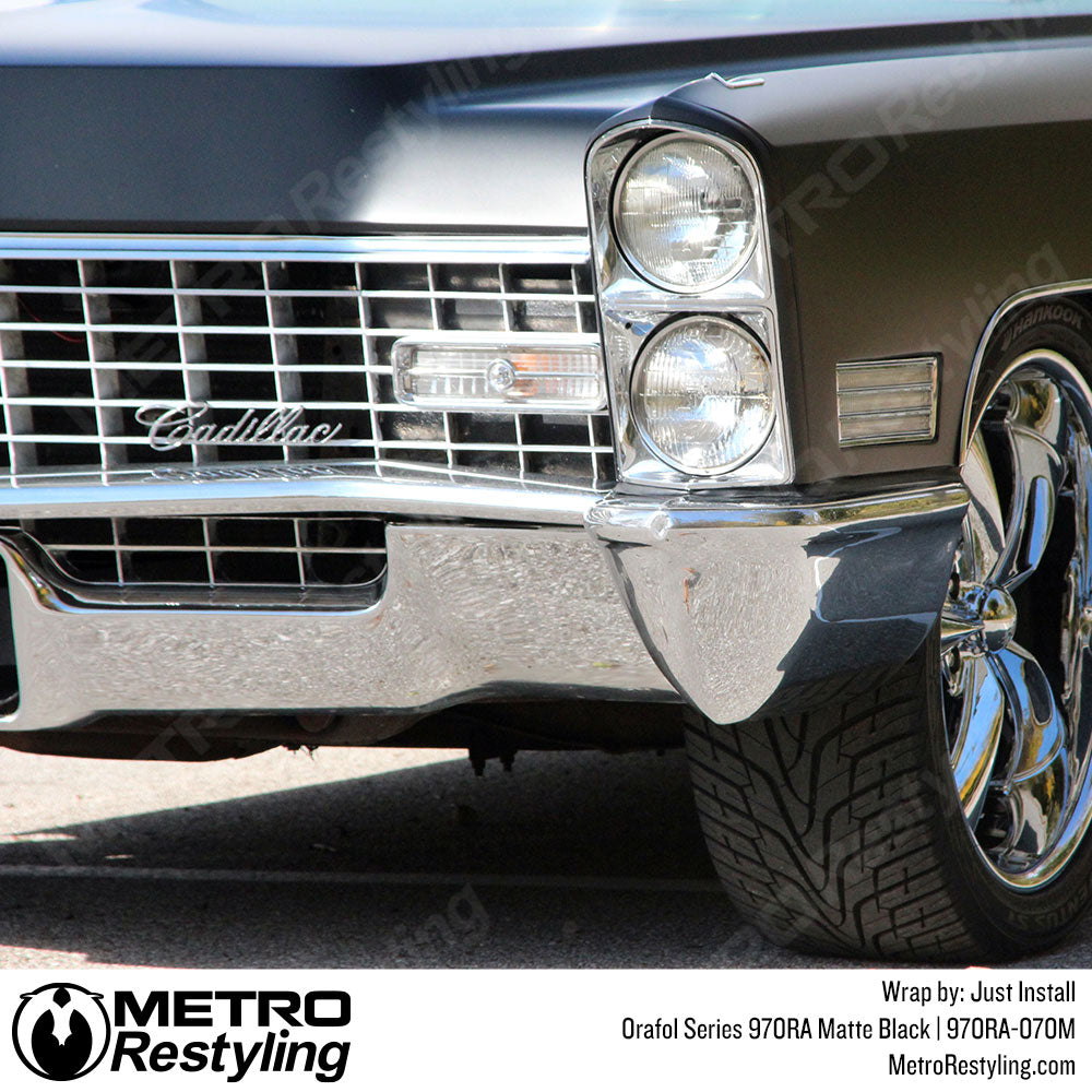 Matte Black Cadillac Wrap