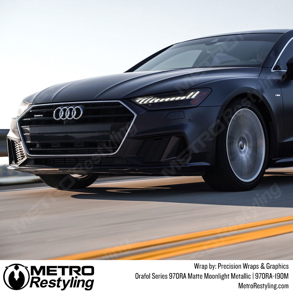 Matte blue black metallic Audi Vinyl