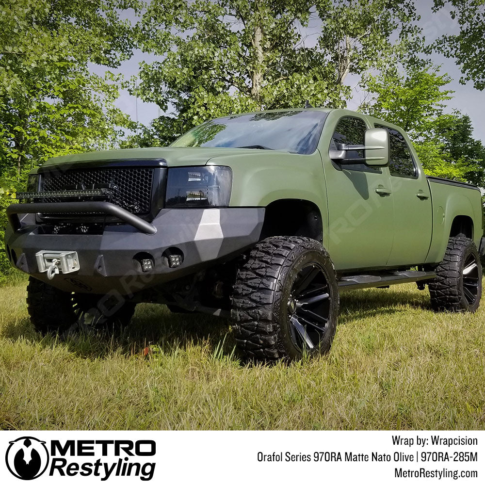 Matte Green Truck Wrap