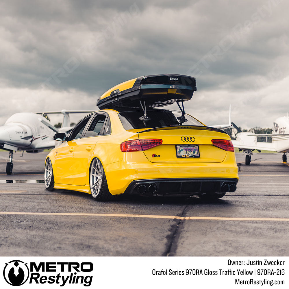 Bright Yellow Audi Vinyl Wrap