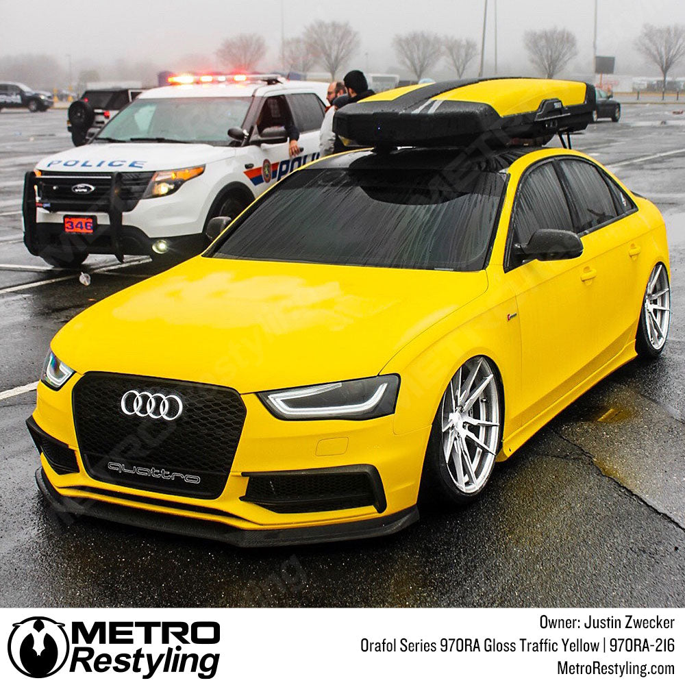 Traffic Yellow Vinyl Wrap