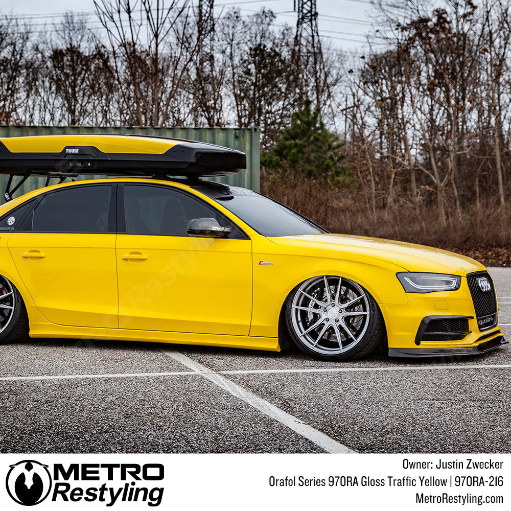 Yellow Audi Car Wrap