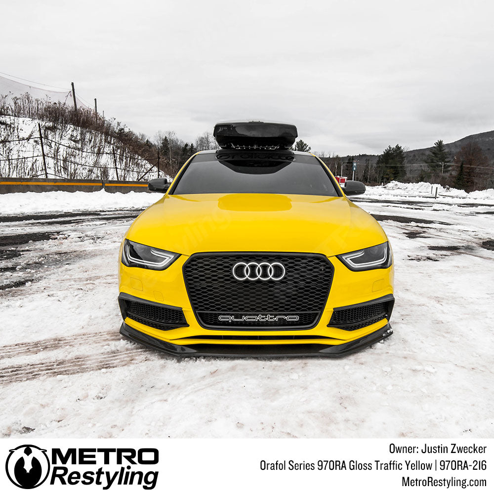 Traffic Yellow Audi Wrap