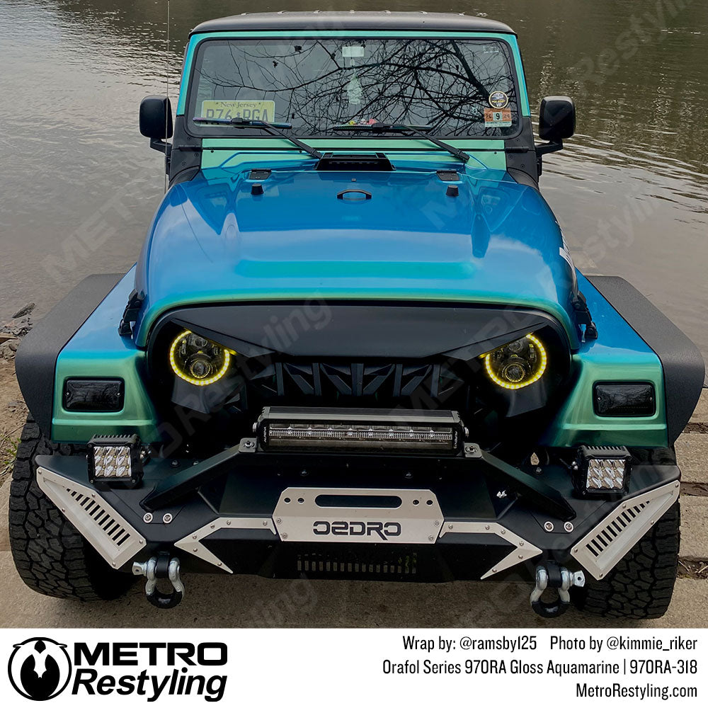 aquamarine jeep wrangler wrap