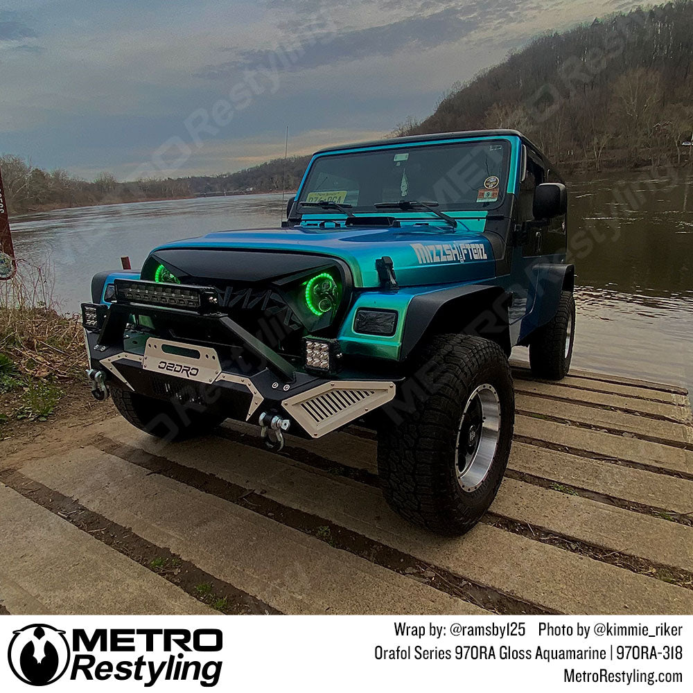 orafol gloss aqua wrangler wrap