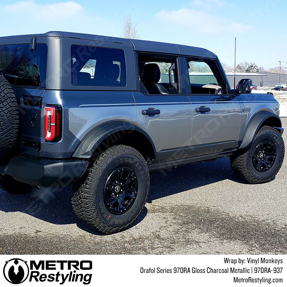 Orafol 970RA Gloss Charcoal Metallic Vinyl Wrap