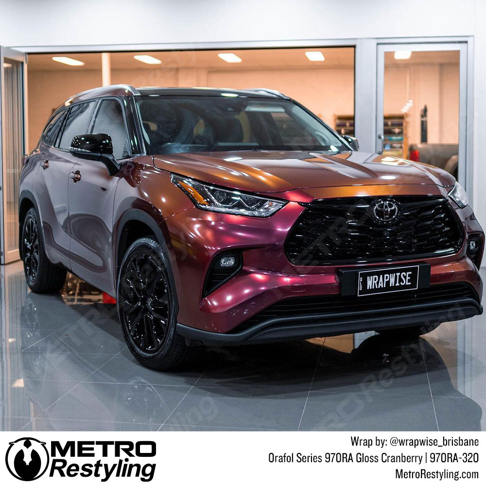 gloss cranberry toyota vinyl wrap