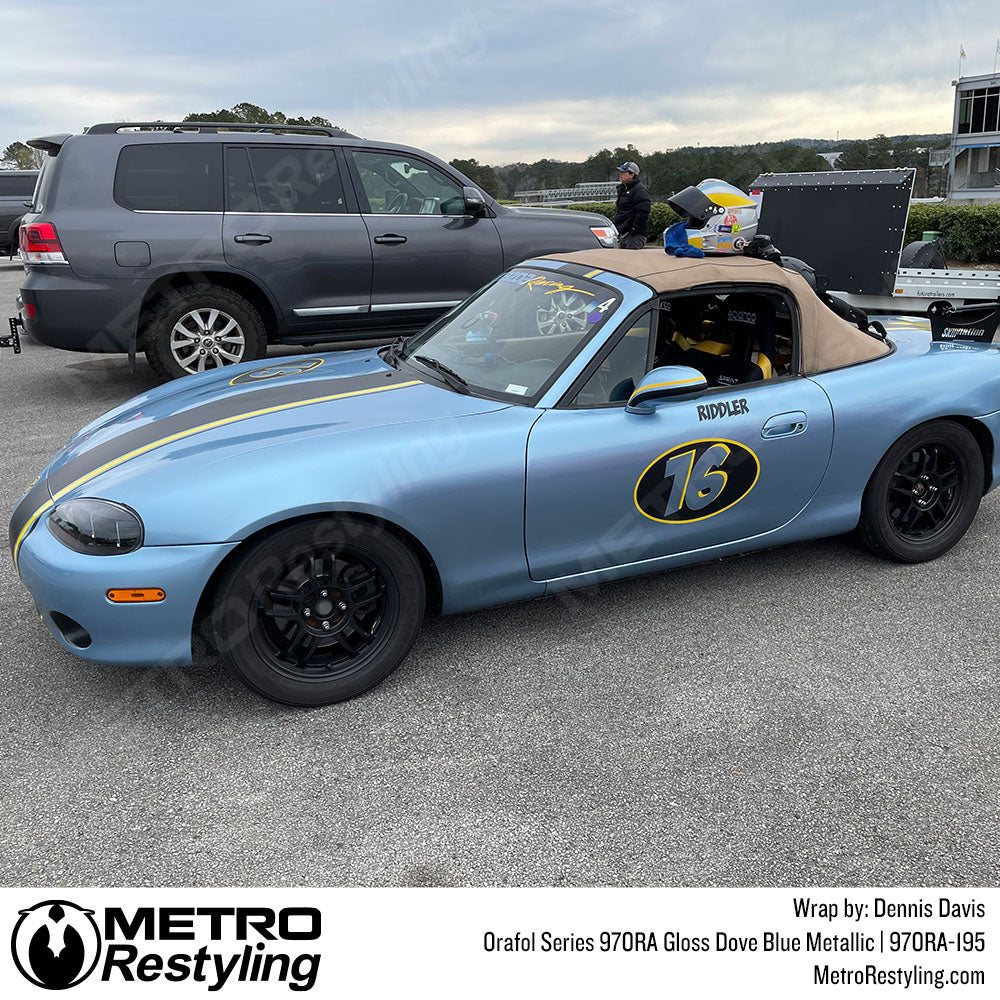 Dove Blue Metallic Mazda Miata Wrap