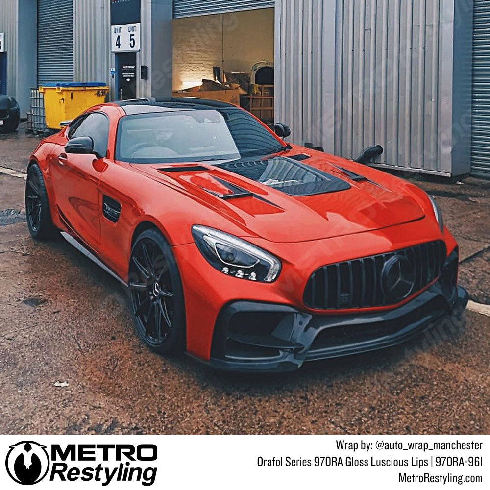 gloss red mercedes wrap