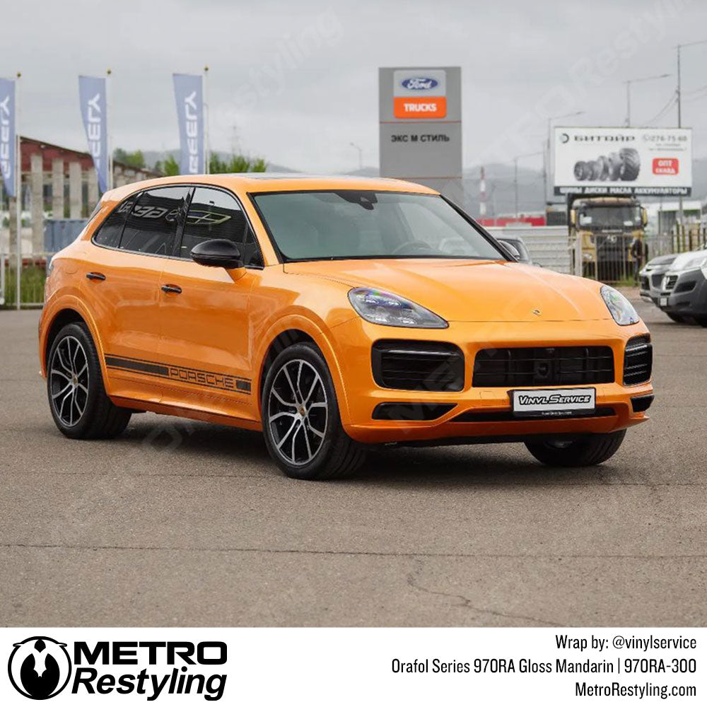 gloss orange vinyl wrap