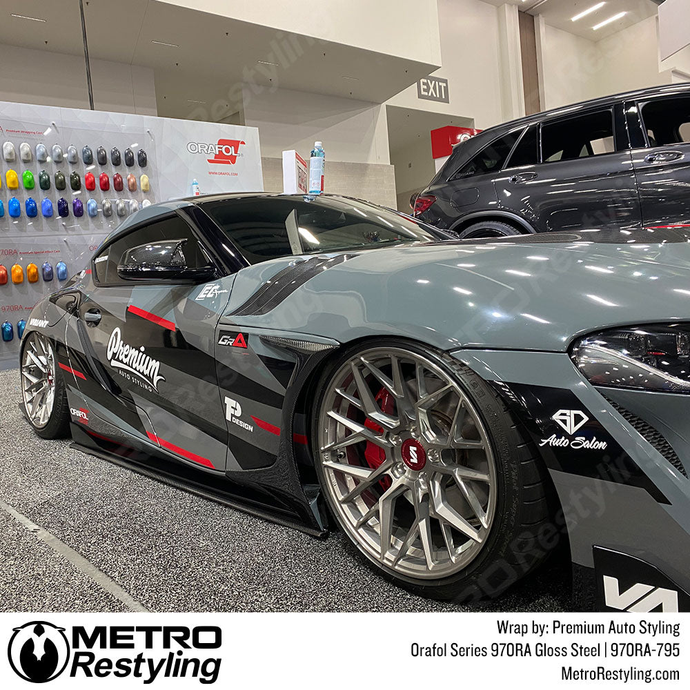 Gloss Steel Orafol Wrap