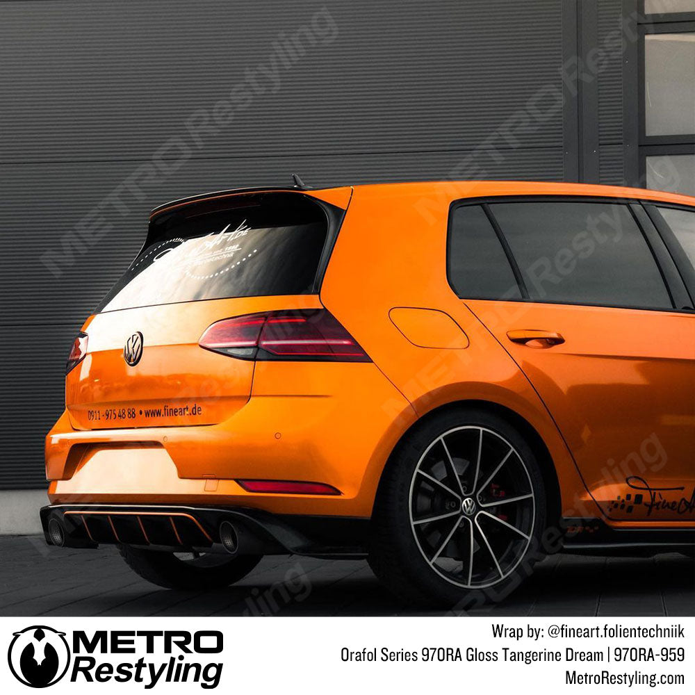Gloss Tangerine Dream Volkswagen wrap