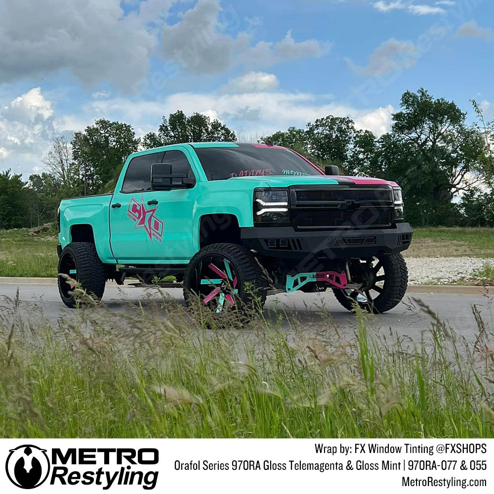 Gloss Mint Truck Wrap