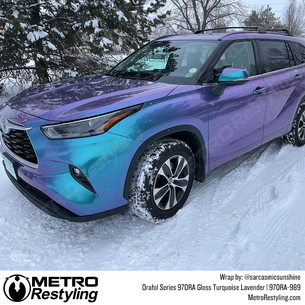 gloss lavender toyota highlander wrap