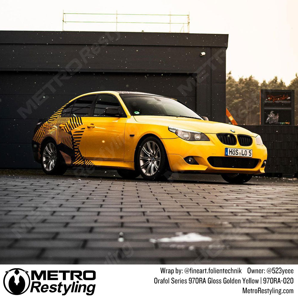 Gloss Golden Yellow BMW Wrap
