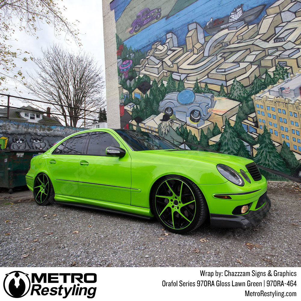 Green Orafol Car Wrap