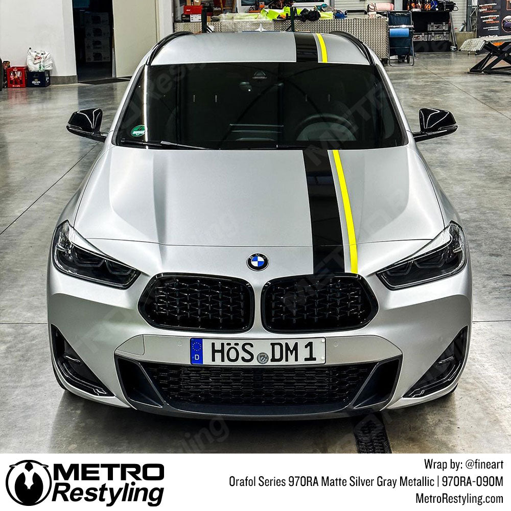 silver gray metallic wrap