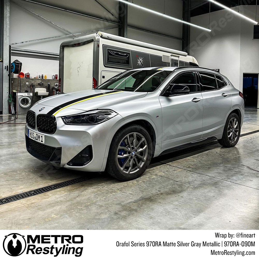 silver gray metallic wrap