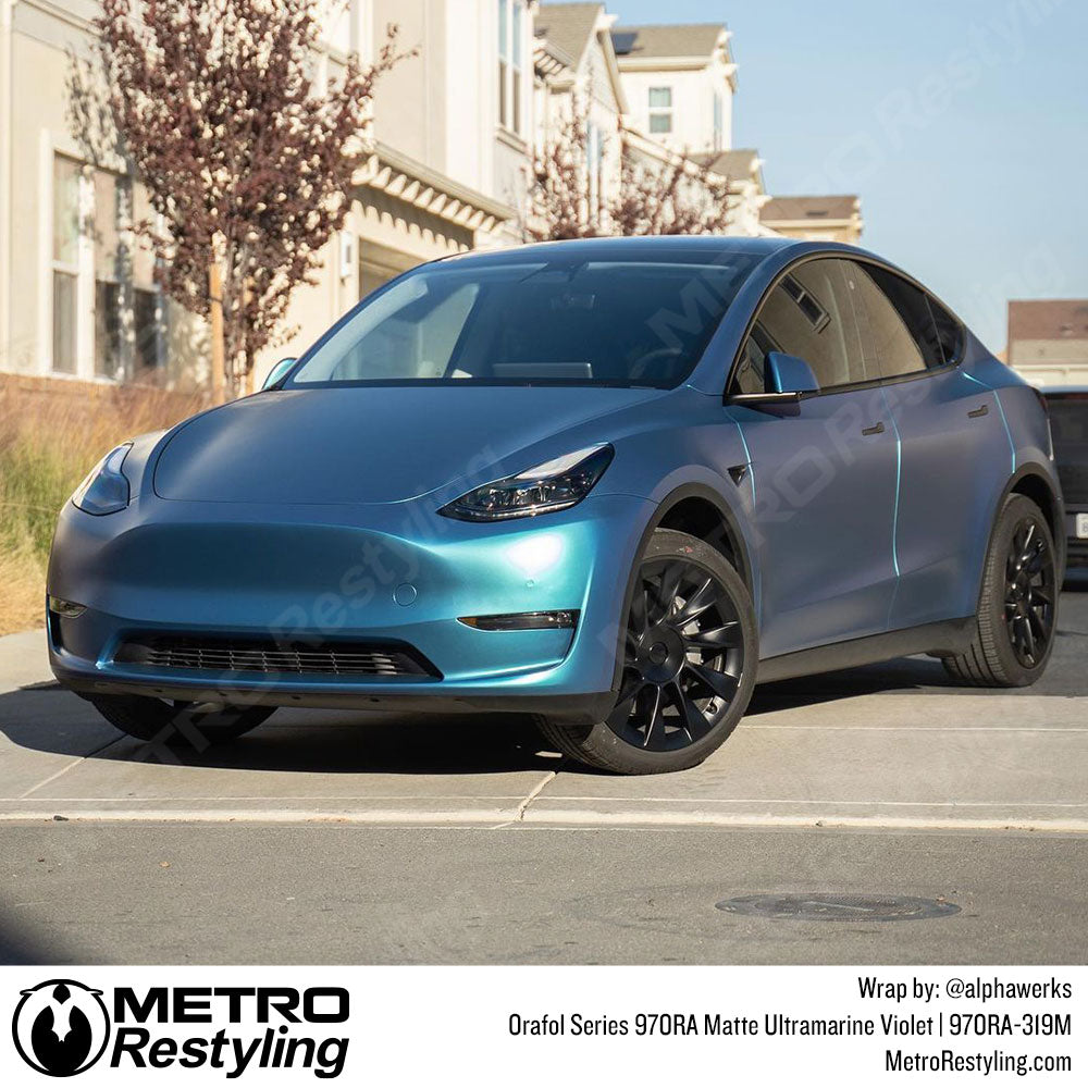 Matte Violet Tesla Model Y Wrap