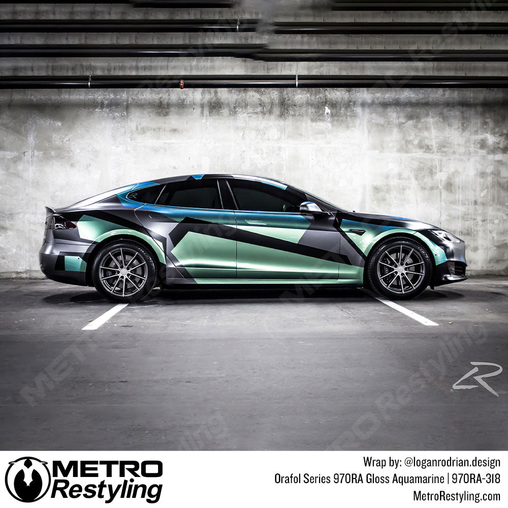 Gloss Aquamarine Car Wrap