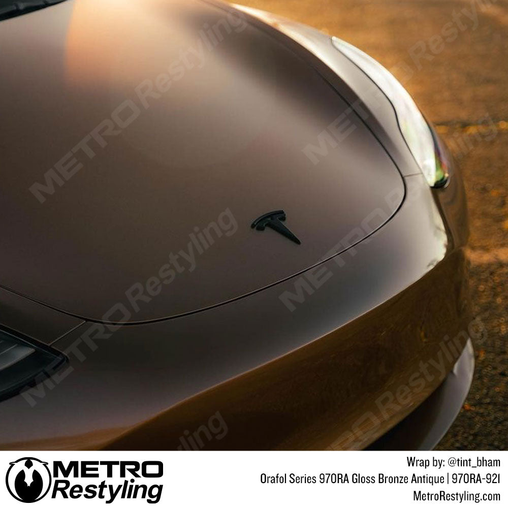 Tesla bronze vinyl wrap