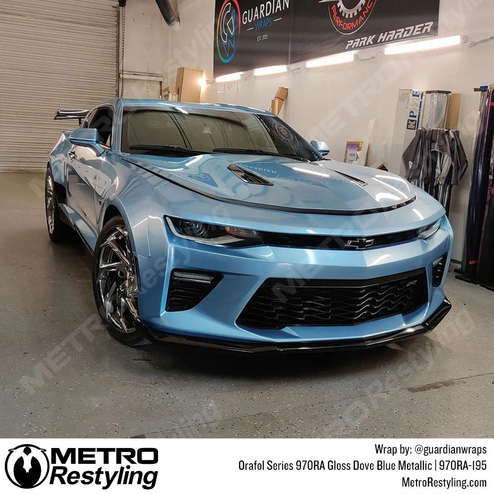 Dove Blue Metallic Wrap