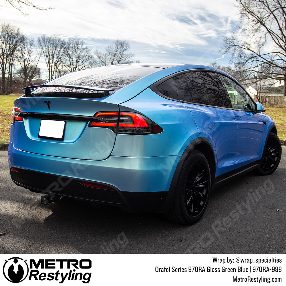 Tesla Blue Green wrap