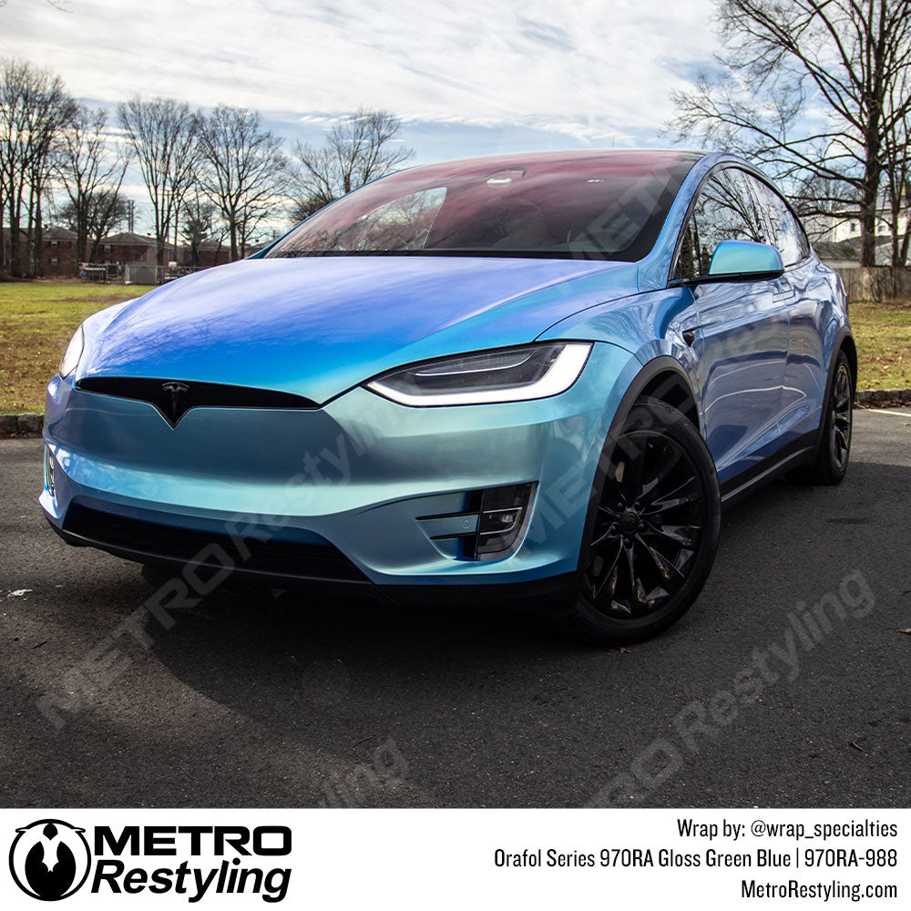Tesla Green Blue Iridescent Wrap