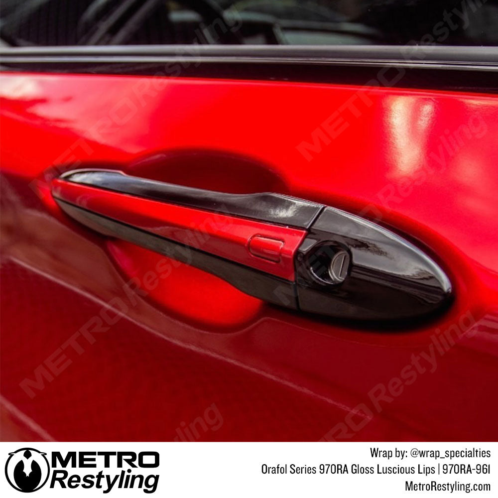 Shiny Red Car Wrap