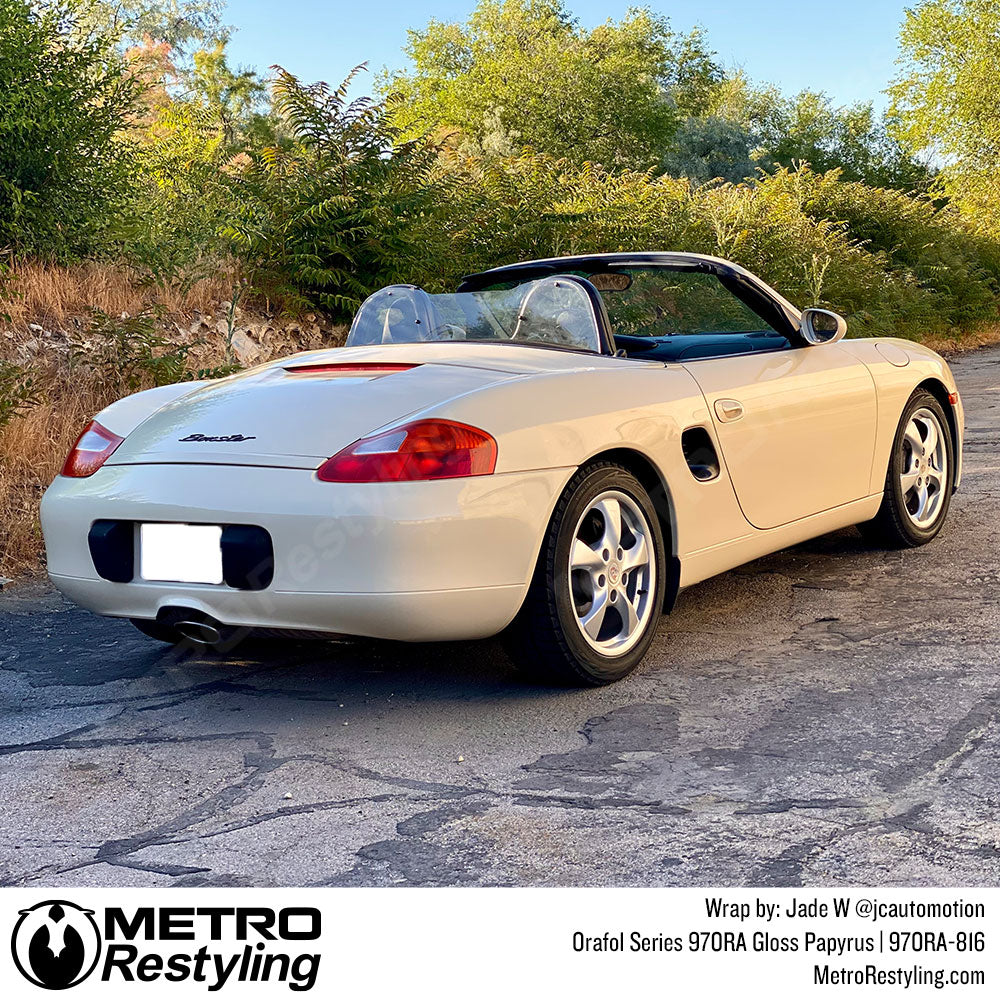 Tan Porsche Vinyl Wrap
