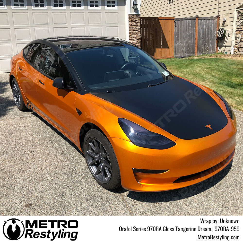 Gloss Orange Car Wrap