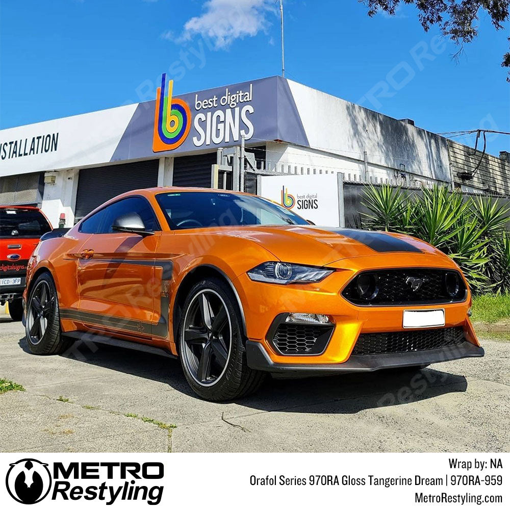 Gloss Orange Car Wrap