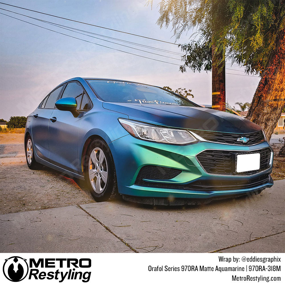 Chevy Aqua Vinyl Wrap