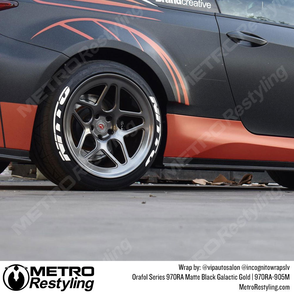 Black Gold Lexus Car Wrap
