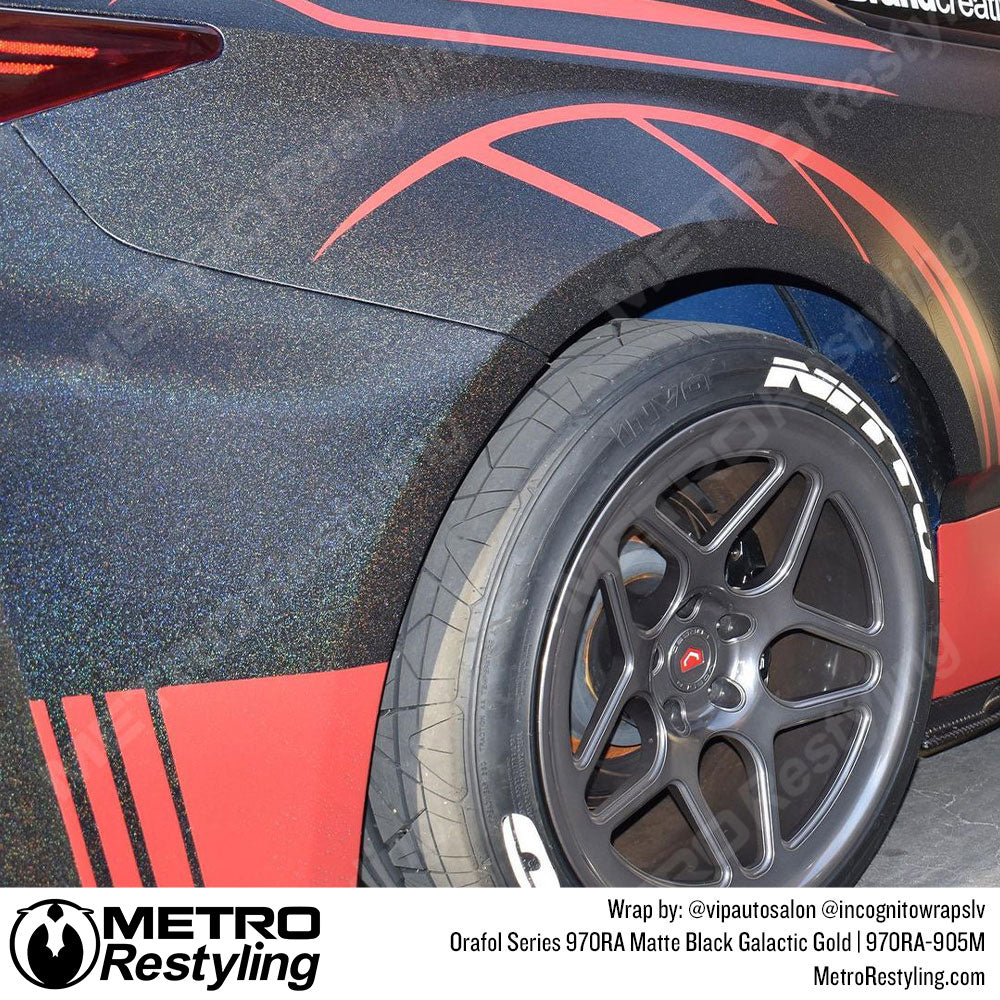 Matte Gold Black Lexus Vinyl