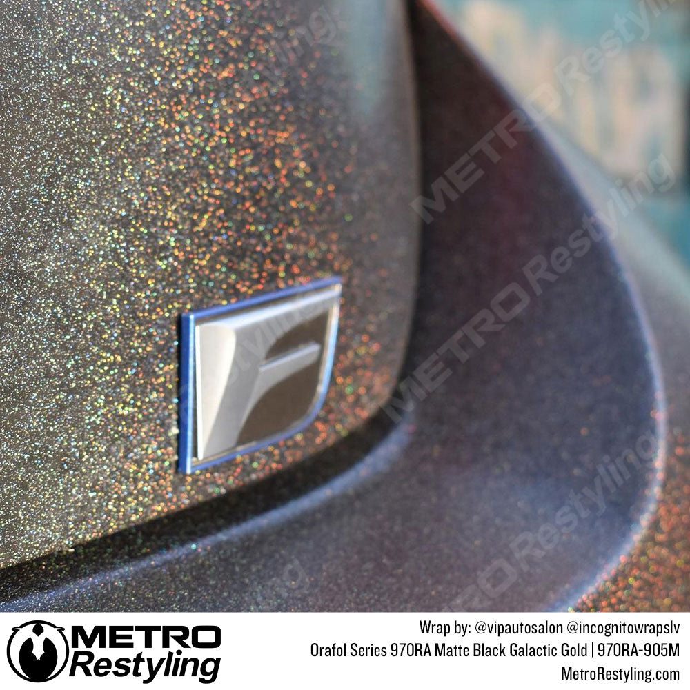 Black Gold Glitter Car Wrap