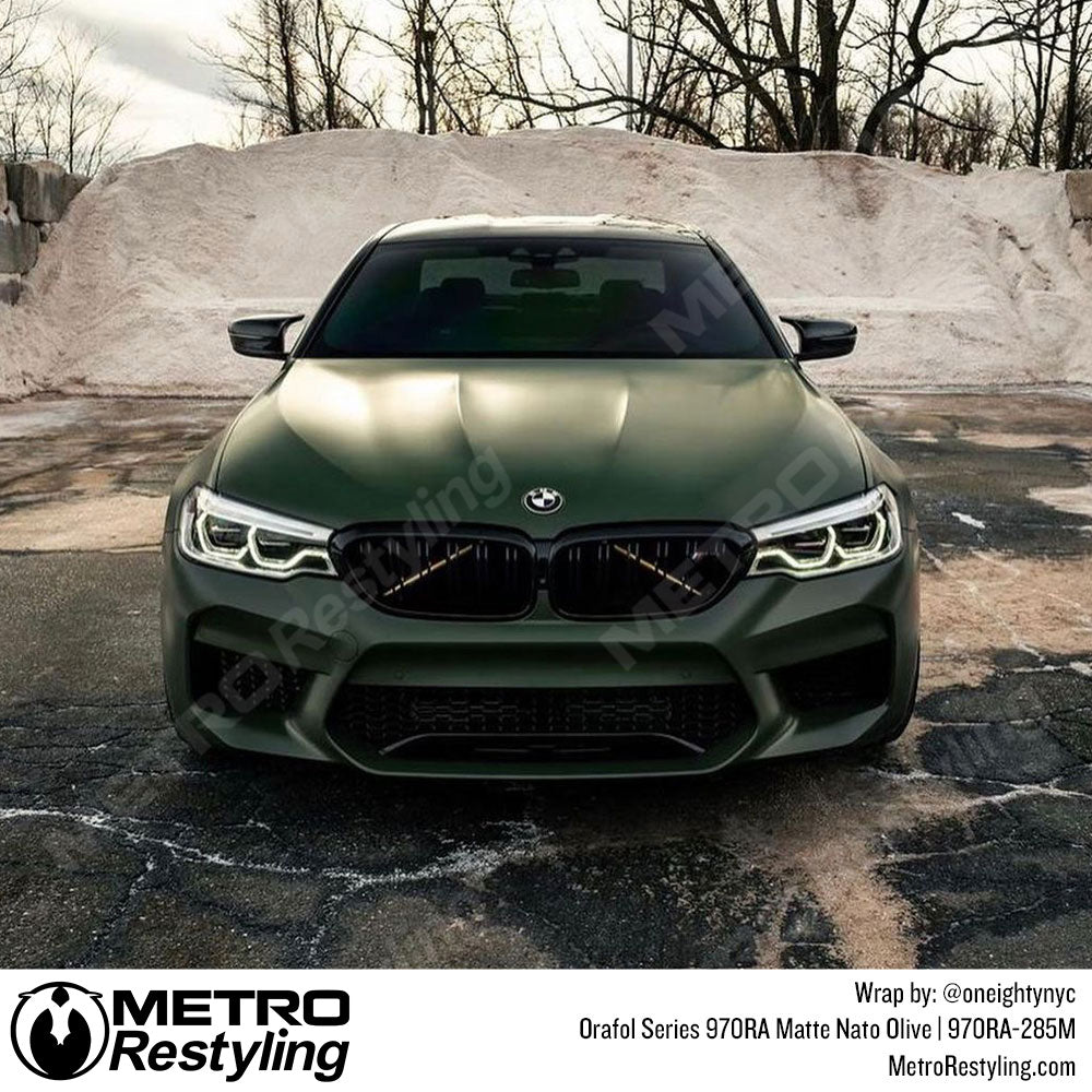 Matte Nato Olive Green Car Wrap
