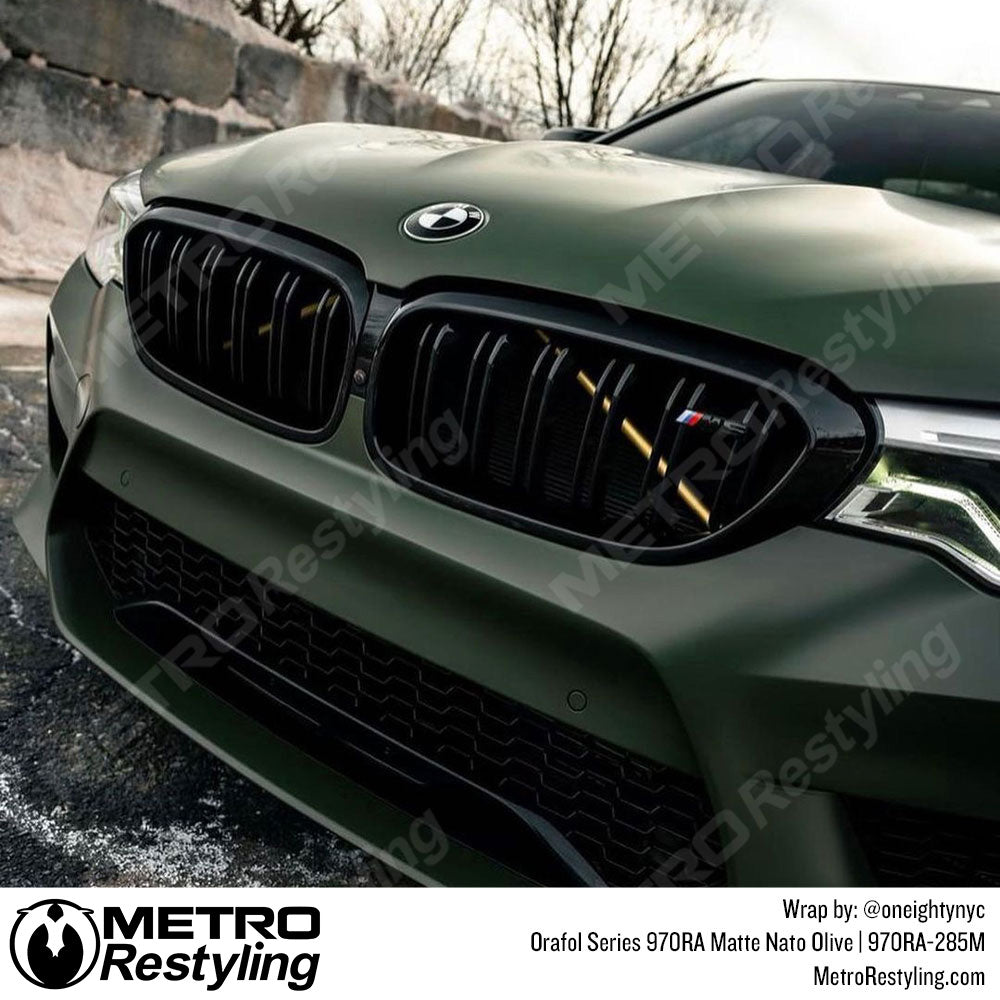 Matte Nato Oilve BMW Wraps