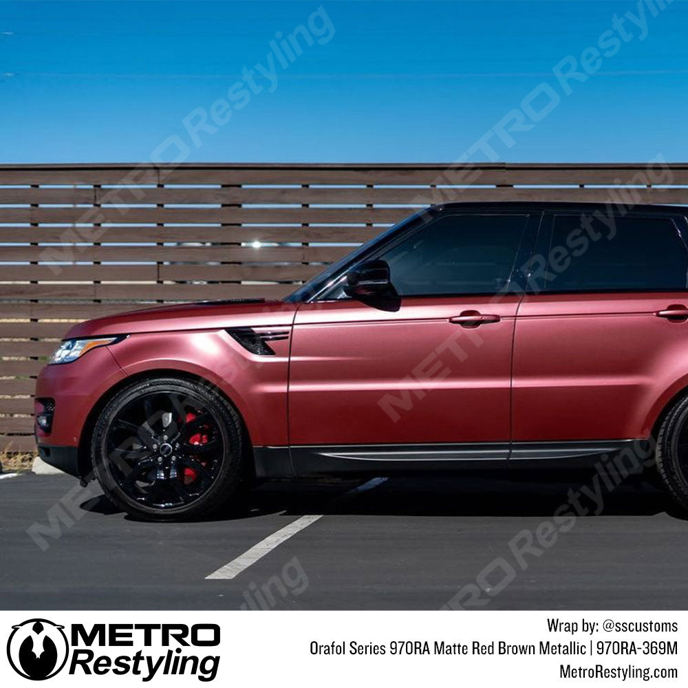 Range Rover Red Brown Metallic Wrap