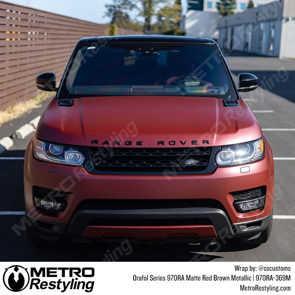 Range Rover Matte Red Brown Car Wrap