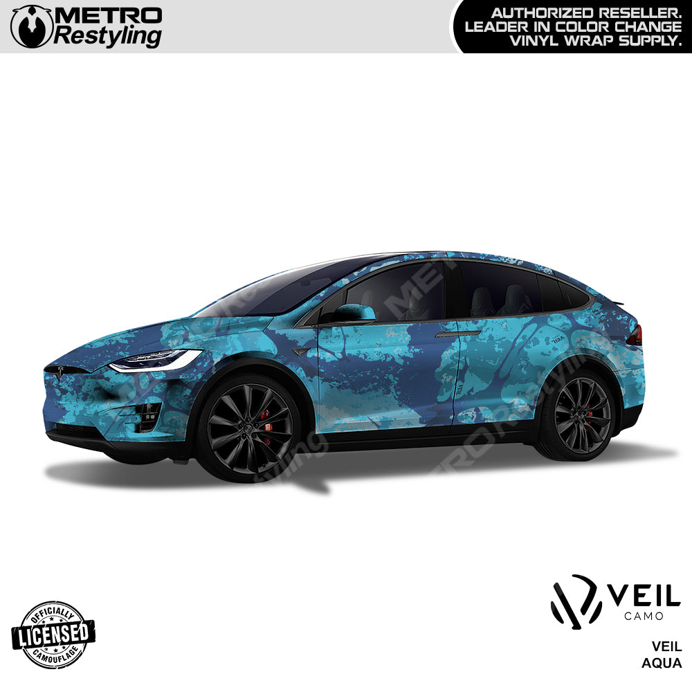 Veil Stoke Aqua Camo Car Wrap