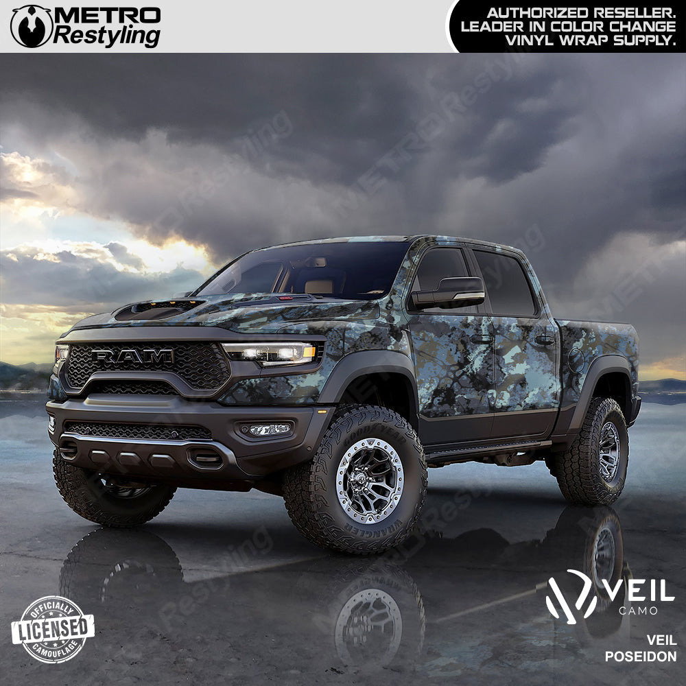 Veil Stoke Poseidon Camo Truck Wrap