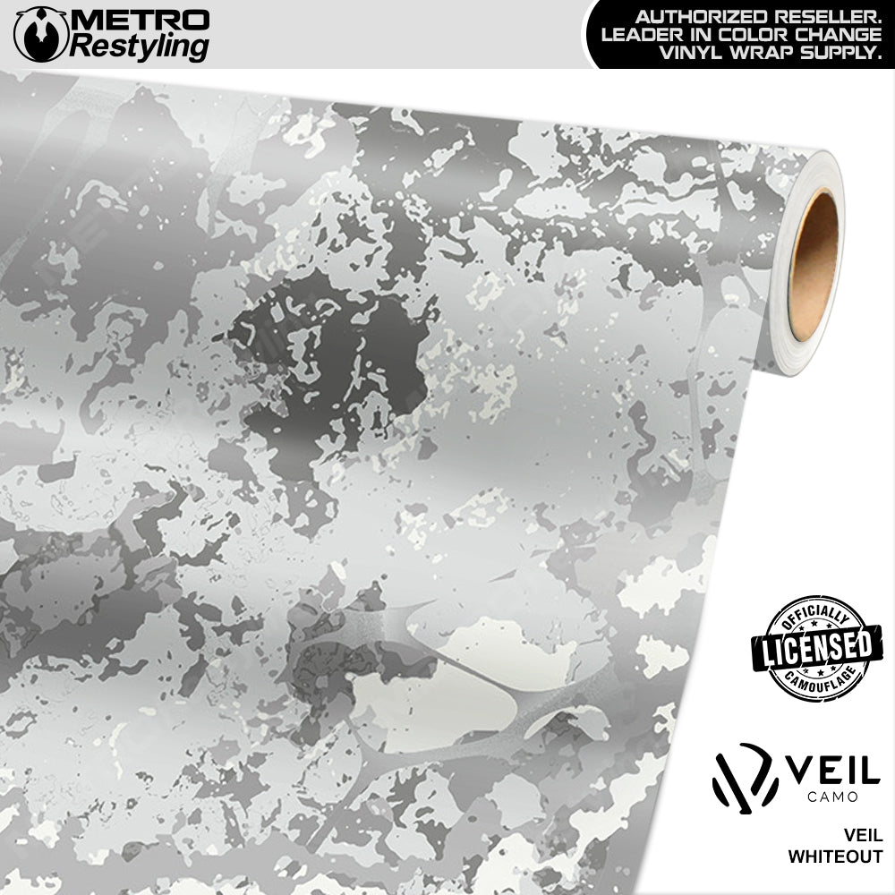 Veil Stoke Whiteout Camouflage Vinyl Wrap Film