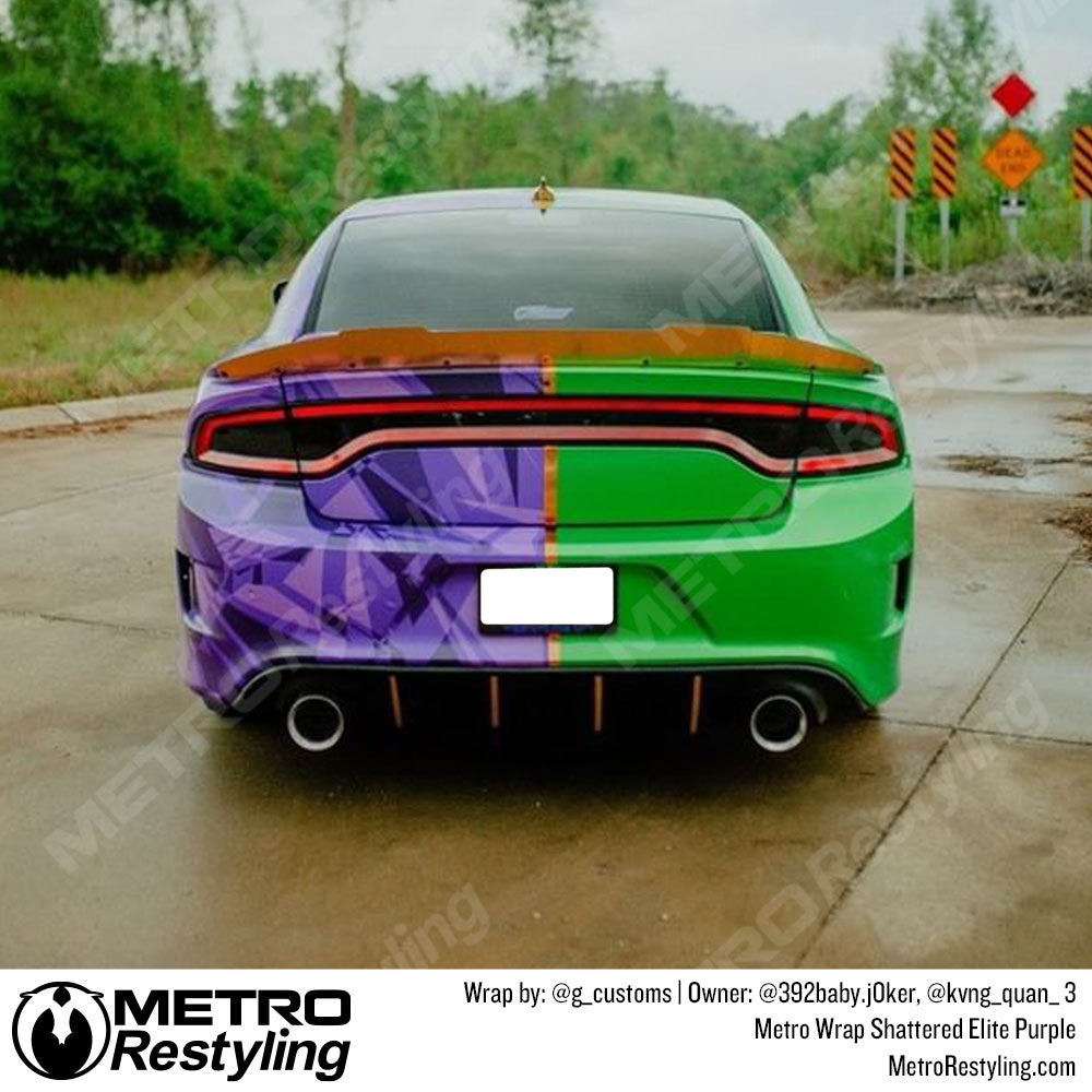 shattered elite purple vinyl wrap