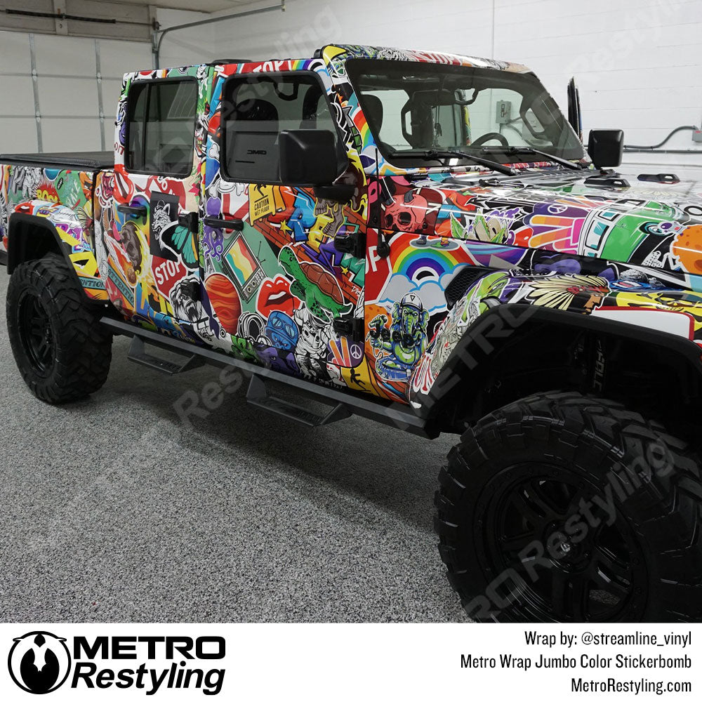 sticker bomb wrapped