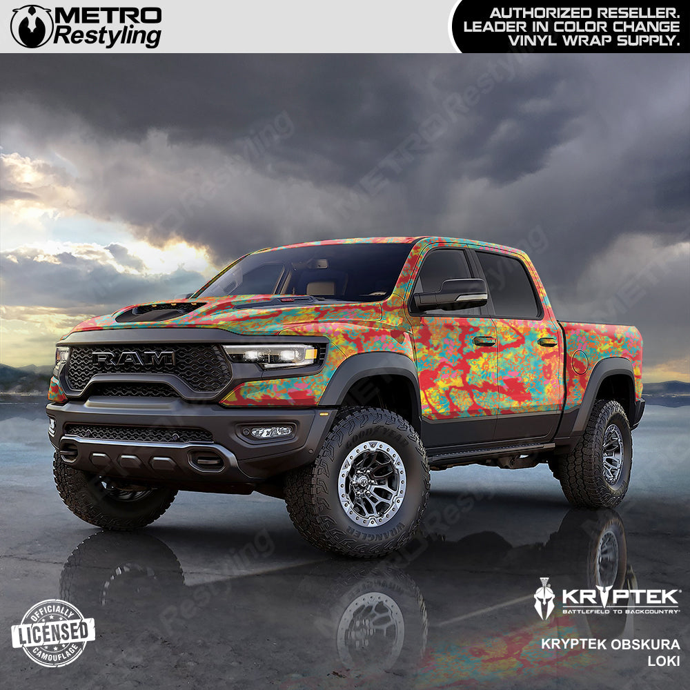 Kryptek Colorful Truck Wrap